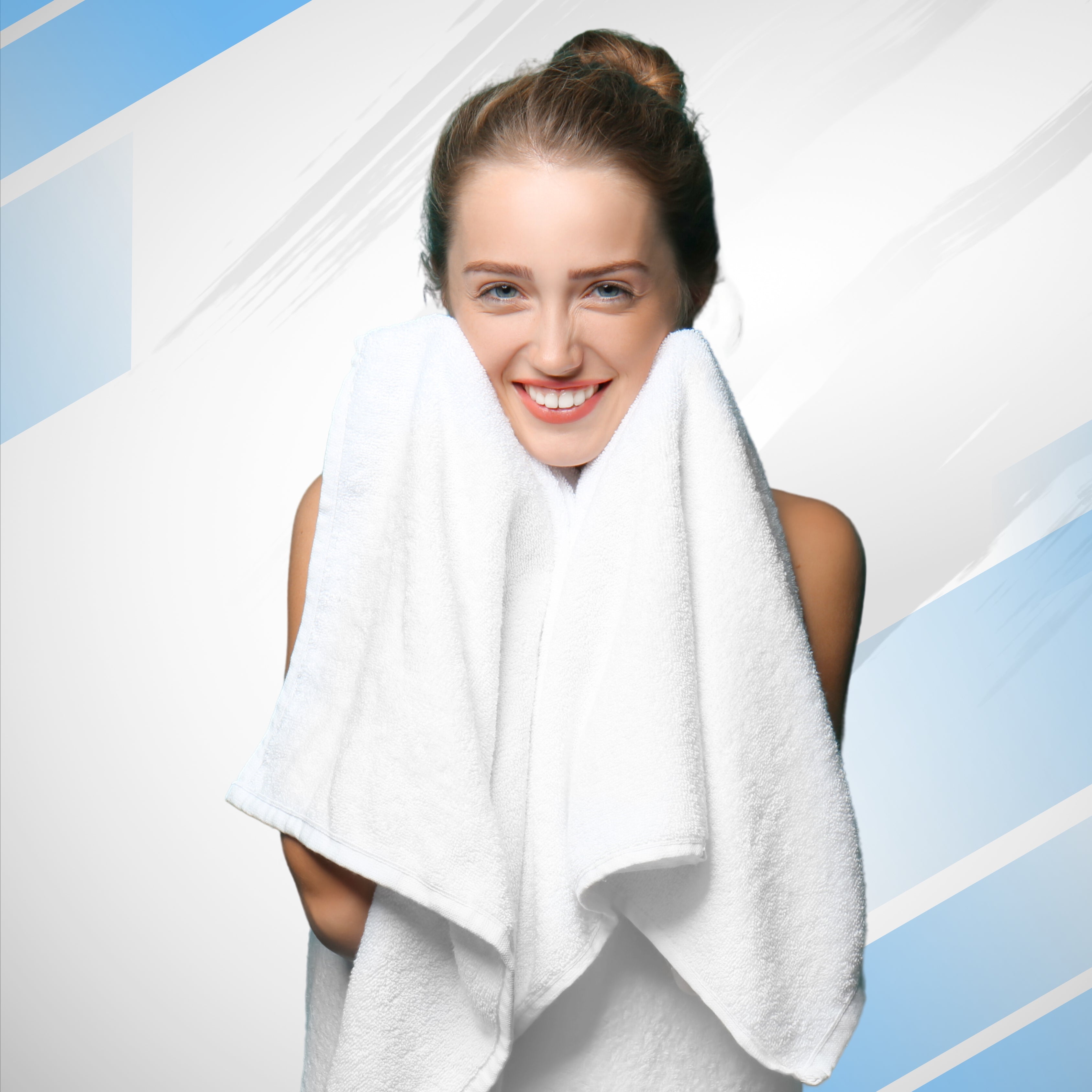 Premium Bath Towels for Bathroom Set of 4 (70x140 cm), 100% Soft Ring-Spun Cotton Bathroom Towels, Quick Dry, Durable, Ideal for Daily Use - Charming Grey